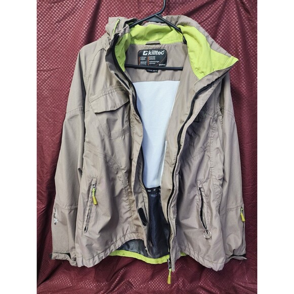 Killtec 4x Tec 2000 women's jacket Size 16. Light Beige, Lime Green. Many Pocket - Picture 2 of 12